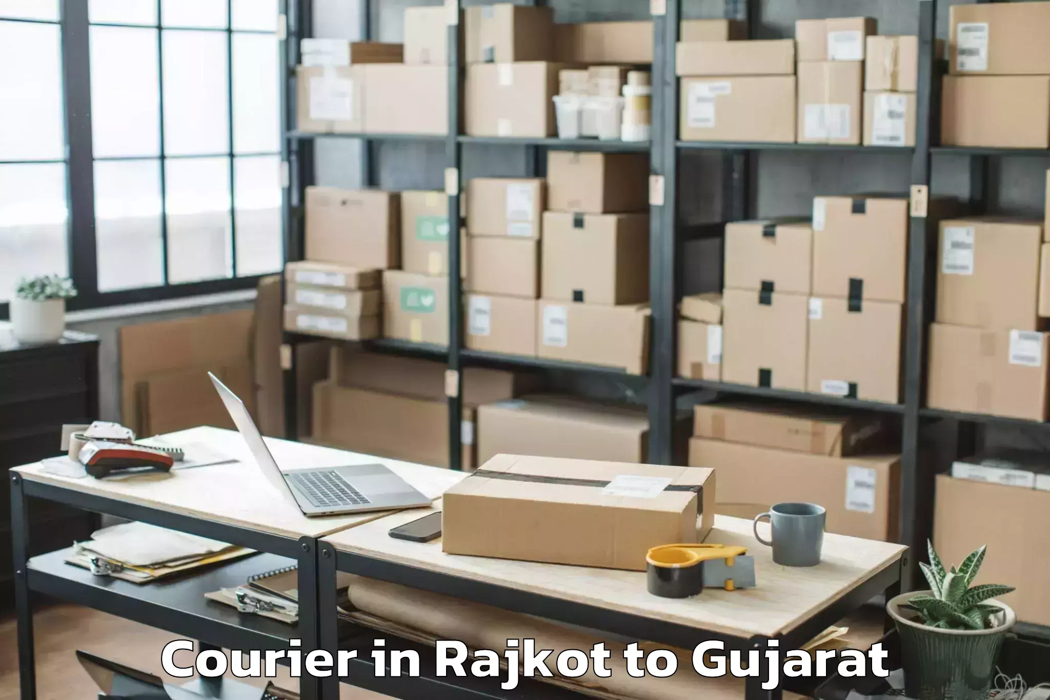 Affordable Rajkot to Hansot Courier